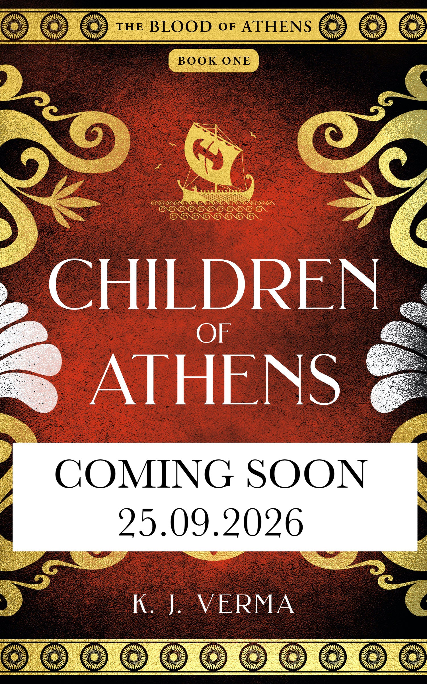 Book cover for 'Children of Athens' by K. J. Verma